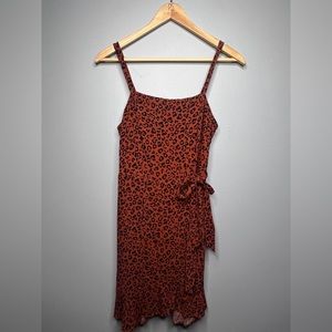 Target Leopard Print Wrap Dress EUC